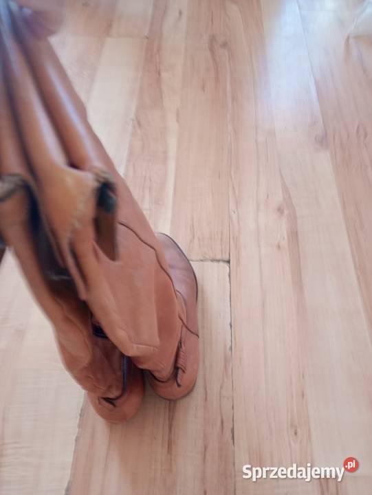kozaki buty damskie 39 brązowe wysokie używane brązowy/beżowy Szczecin