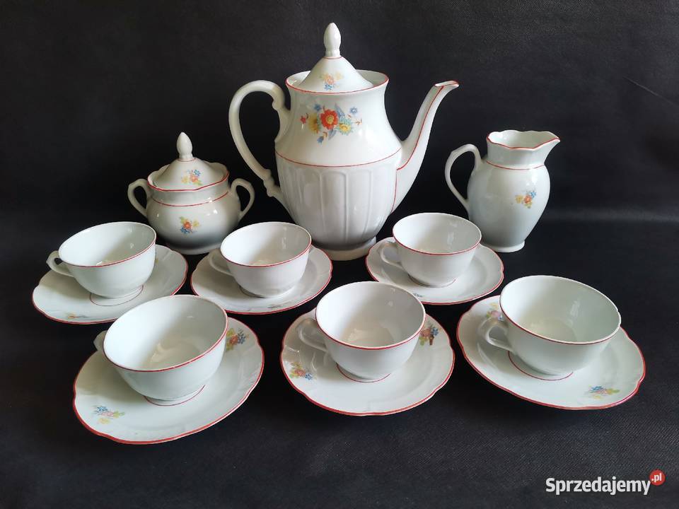 Stary przedwojenny serwis kawowy porcelana