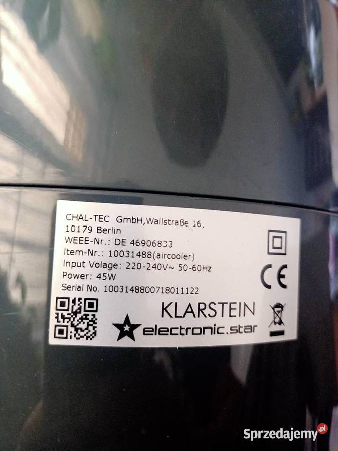 Schładzacz Powietrza Wentylator Kolumnowy Poręba