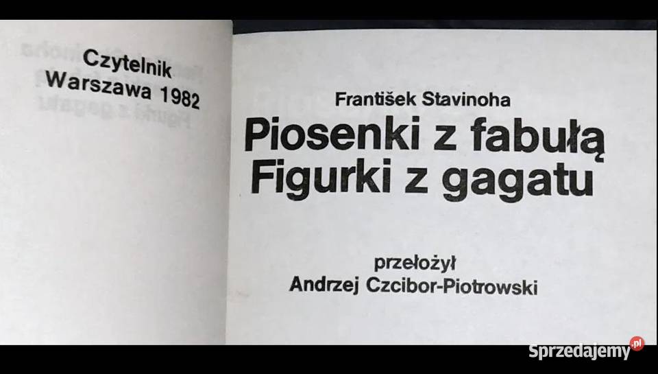 Piosenki z fabułą Figurki z gagatu Frantiek Rok wydania 1982 Chełm