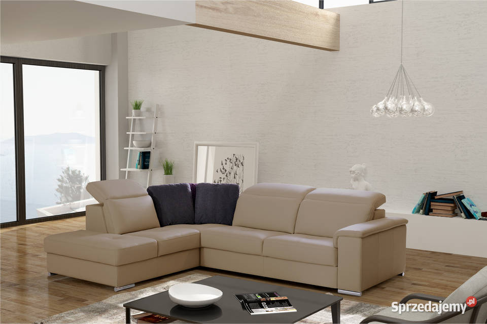 Kanapa z Leżanką Skóra Barek Skóra Tkaniny