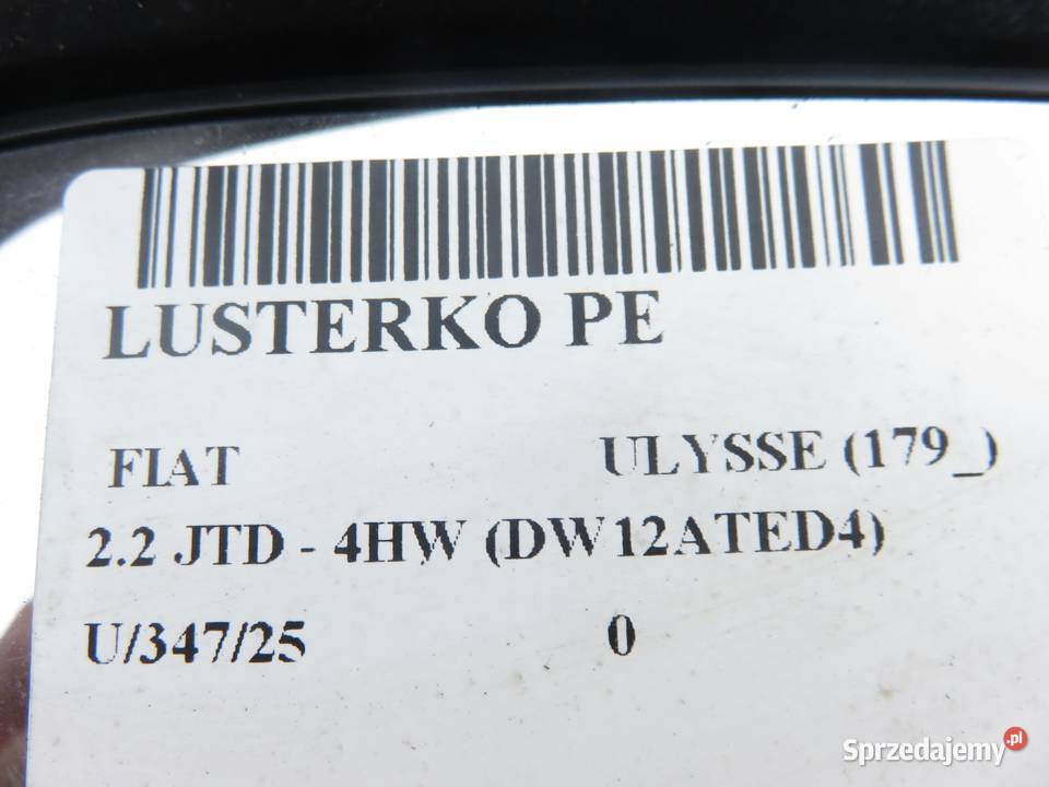 LUSTERKO PRAWE FIAT ULYSSE małopolskie