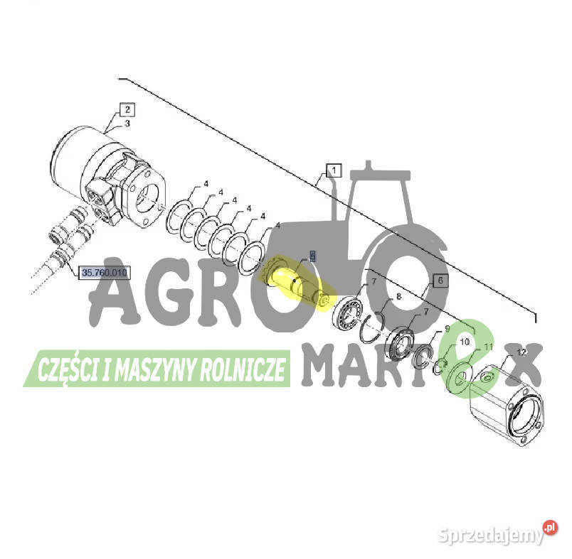 48126071 ZESPÓŁ ŁOŻYSKA WAŁEK CNH Wichrów