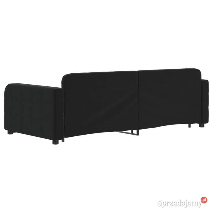 Sofa rozsuwana czarna aksamit 90x200 WM3196933 100cm Warszawa
