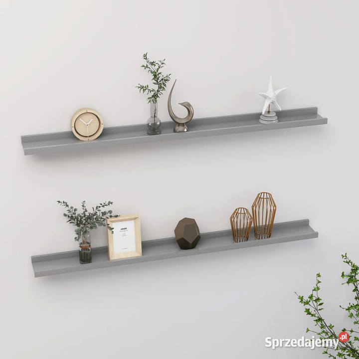 Półki ścienne 2 szare 100x9x3 WM326672 Warszawa