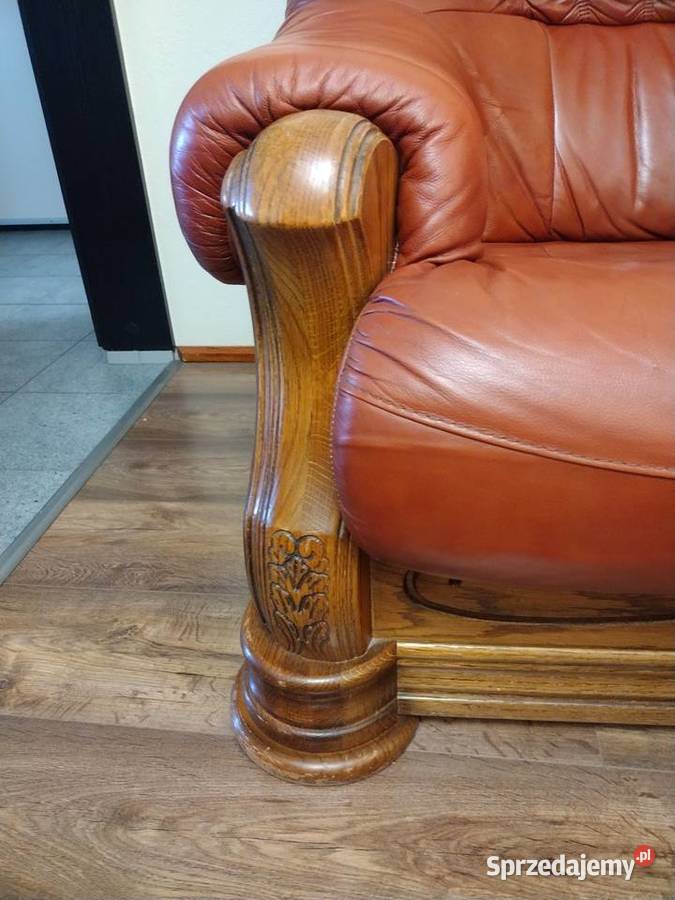 Zestaw dwóch skórzanych foteli do salonu biura Toruń