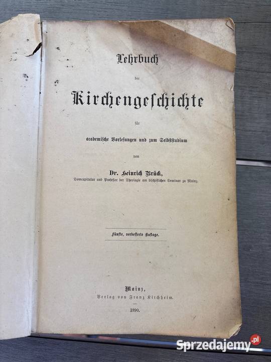 Lehrbuch der Kirchengeschichte fr academische Rok wydania 1890 wielkopolskie Poznań