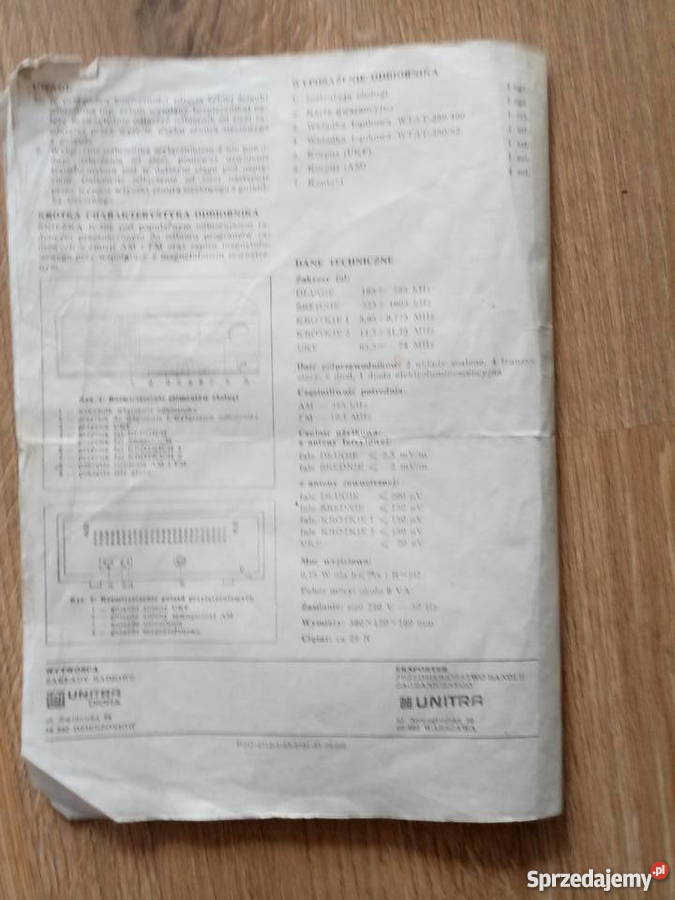 Instrukcja odbio radiowego Śnieżnik R206 Zawiercie