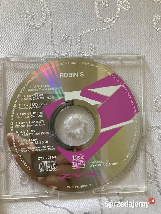 Płyta CD Maxi Single Robin S Luv 4 Luv Lata 90 1 płyta śląskie