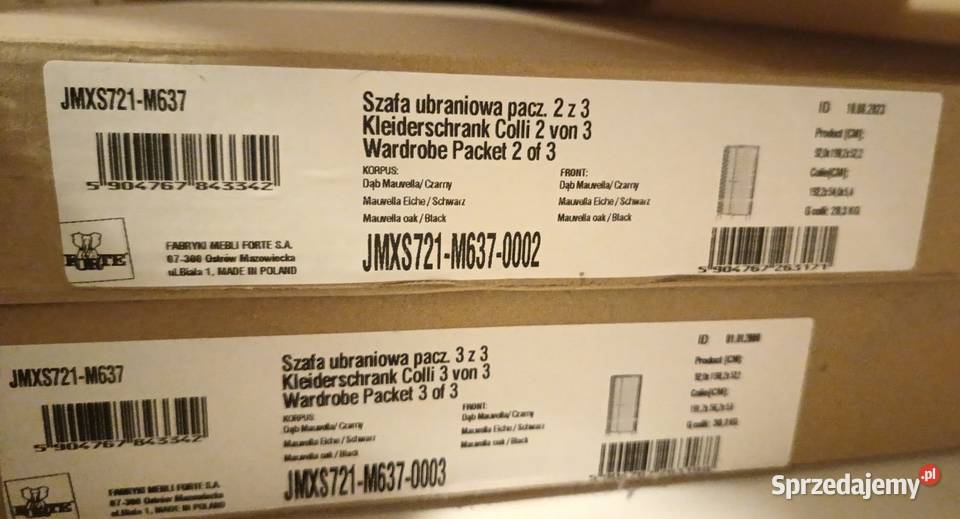 Szafa Joakimis dąb mauvellaczarny lamele nowa lubelskie Dęblin