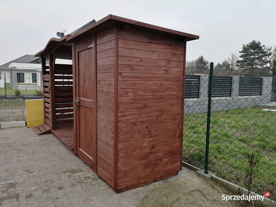 Zadaszenie na kosz 1x11m drewutnia 2x11m domek Kalety