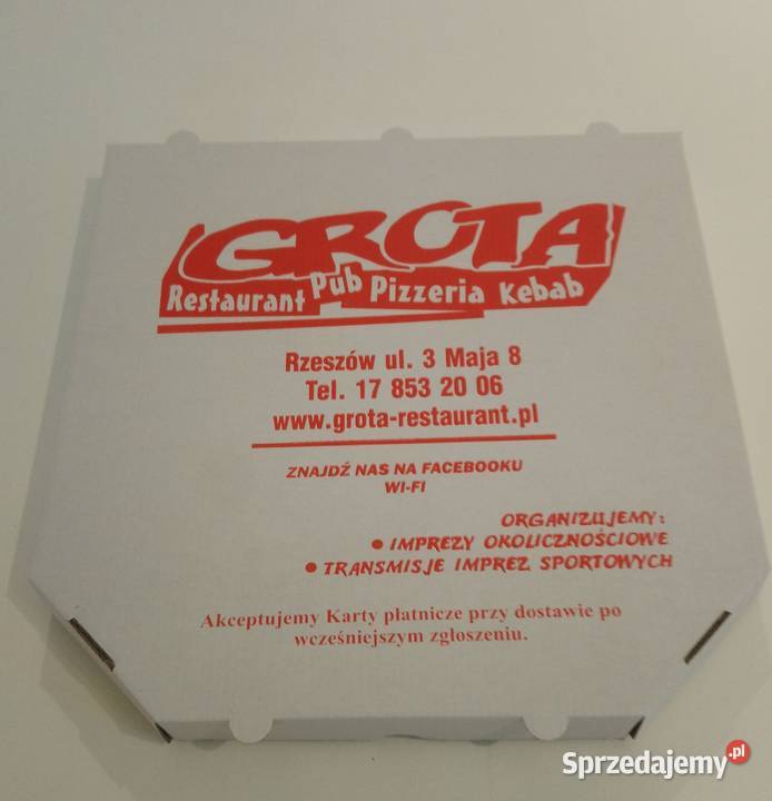 Kartony na pizzę z nadrukiem 32x32 100 sztuk Lublin sprzedam