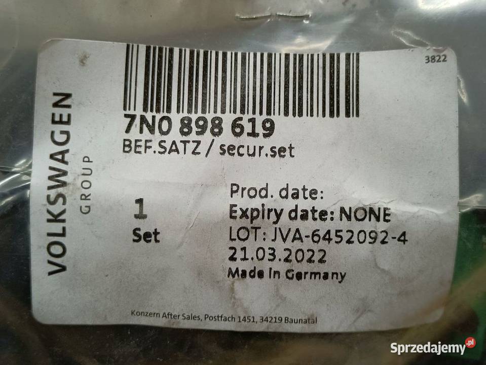 VOLKSWAGEN SEAT ZESTAW ELEMENTÓW MOCUJĄCYCH wielkopolskie Pleszew sprzedam