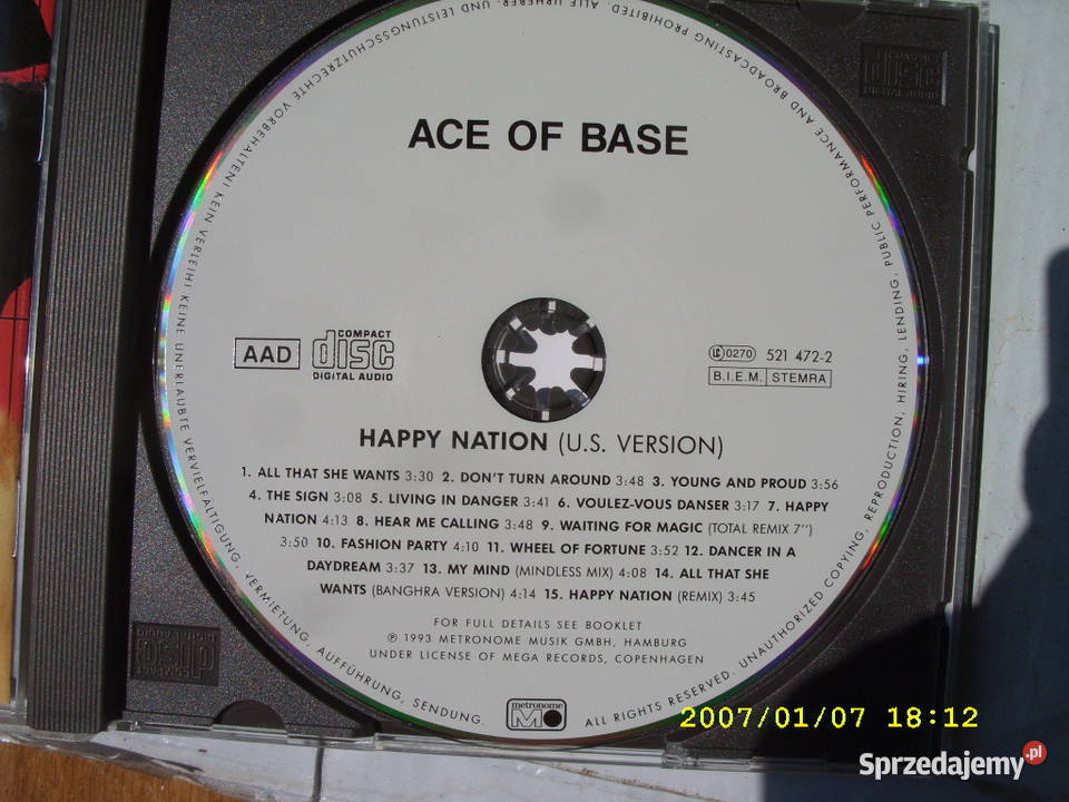 Pop CD ACE OF BASEHAPPY NATION Wołów sprzedam