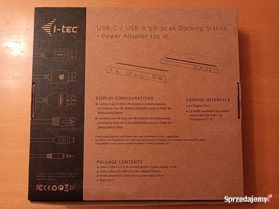 itec USB30 USBC Thunderbolt3 3x4KDocking Łomianki