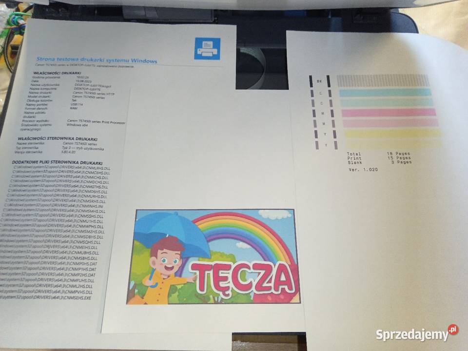 CANON Pixma TS7450i Druk w kolorze Automatyczny Ozorków sprzedam