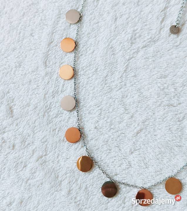 Nowy łańcuszek naszyjnik stal szlachetna srebrny Naszyjniki zachodniopomorskie Szczecin sprzedam