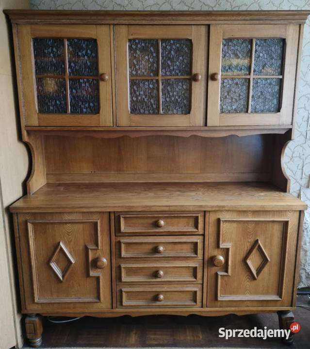 Kredens komoda rzeźbiona dębowa Katowice
