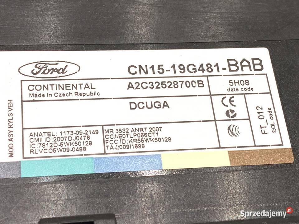 MODUŁ KOMFORTU FORD ECOSPORT CN1519G481BAB SUV osobowe