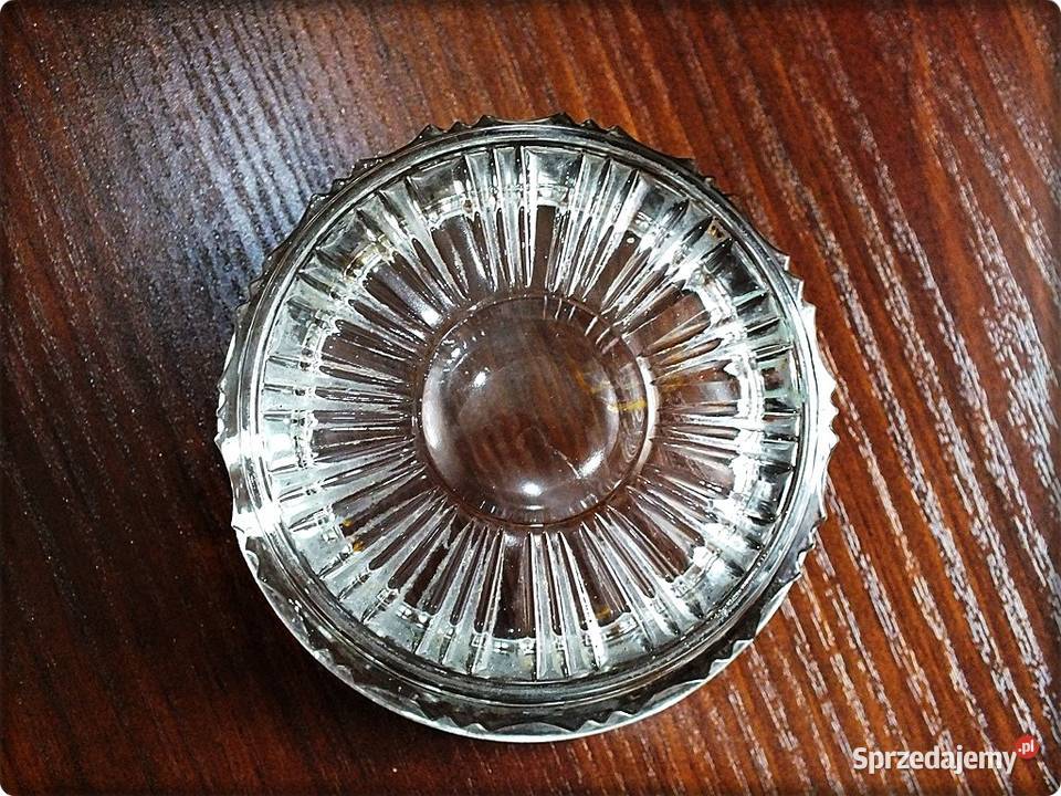 Stara popielniczka szklana z lat 70tych Grube Porcelana i szkło Żary
