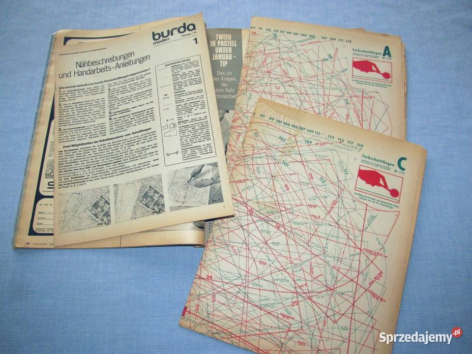 Burda Moden 11971 magazyn mody wykroje Vintage Skępe