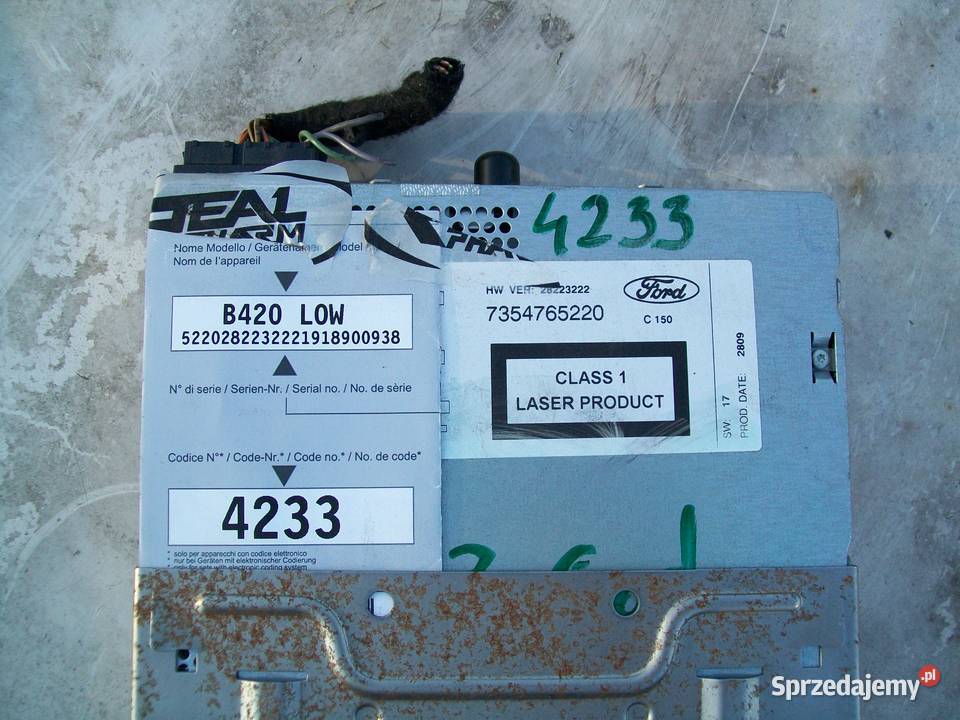 Ford KA Mk2 Radio fabryczne CD osobowe Mińsk Mazowiecki