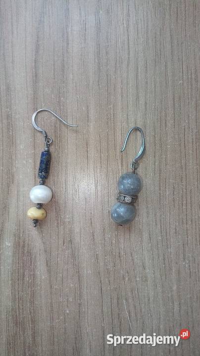 Dwa kolczyki z lat PRL Warszawa