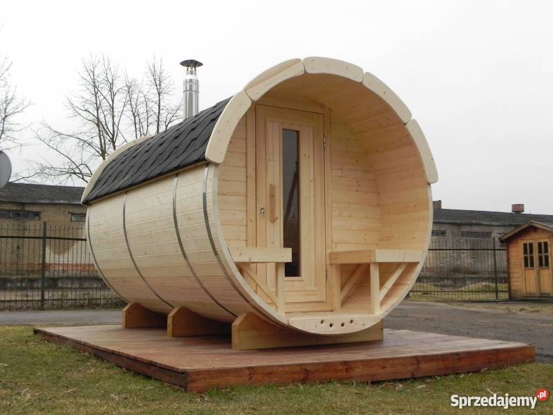 Sauna ogrodowa sauna beczka 4m z piecem