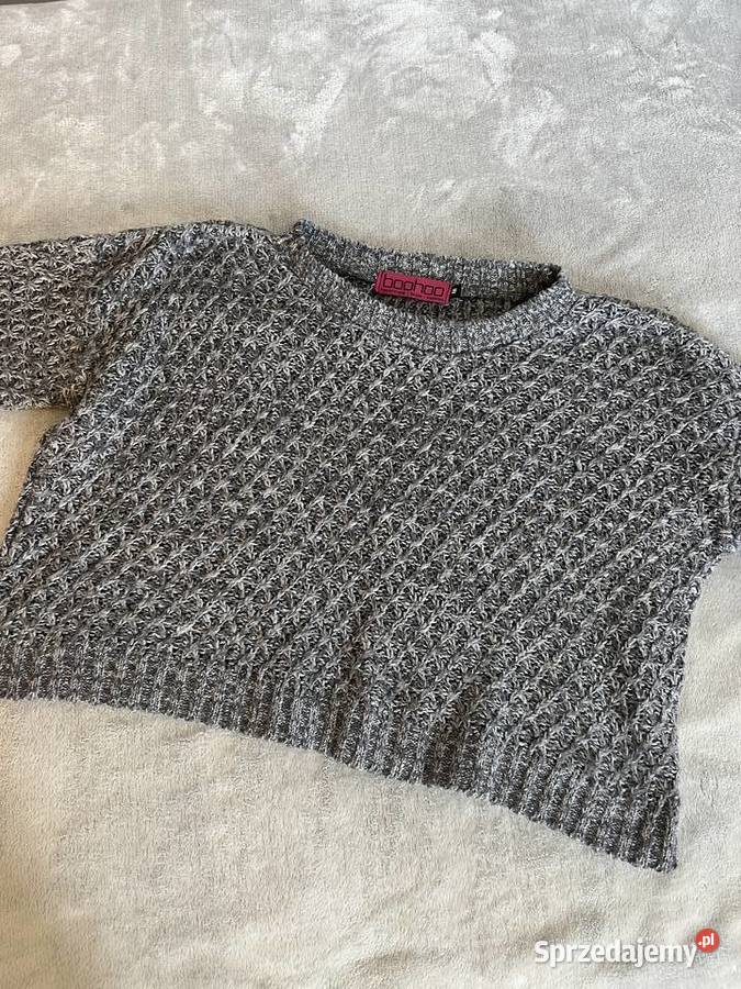 Sweter ażurowy szary Jasło