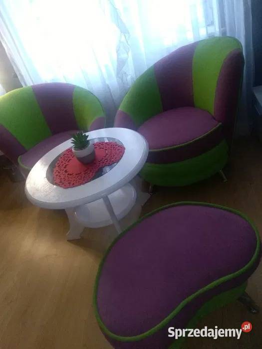 Komplet 2 fotele pufa DOWÓZ Kielce