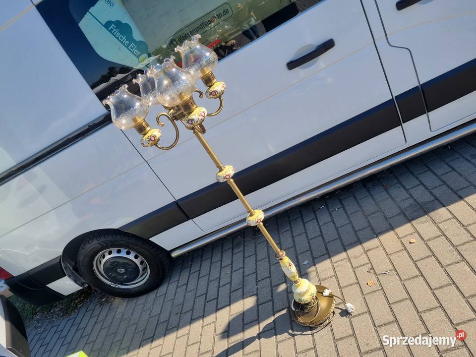Lampa Antyczna podłogowa Porcelana antyk 4 Dzierżoniów