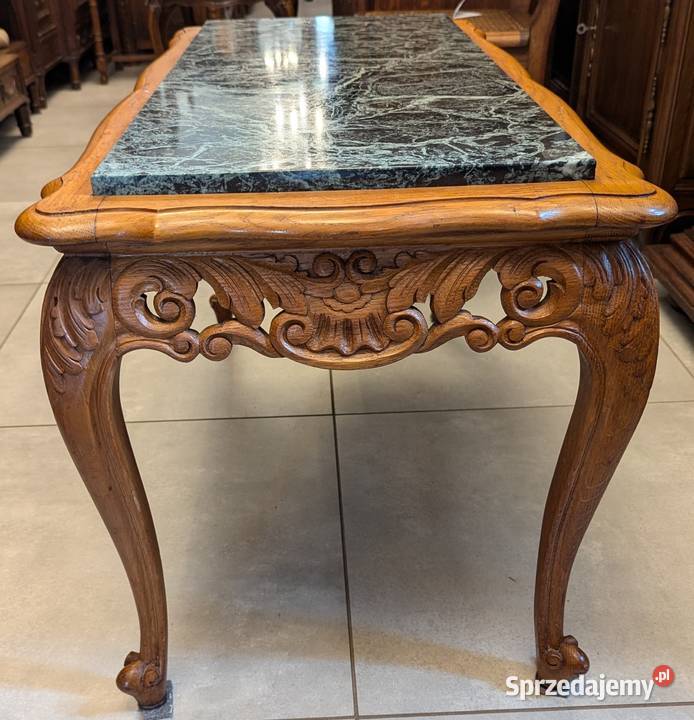 Piękny stolik ludwikowski z marmuremsklep śląskie Dąbrowa Górnicza