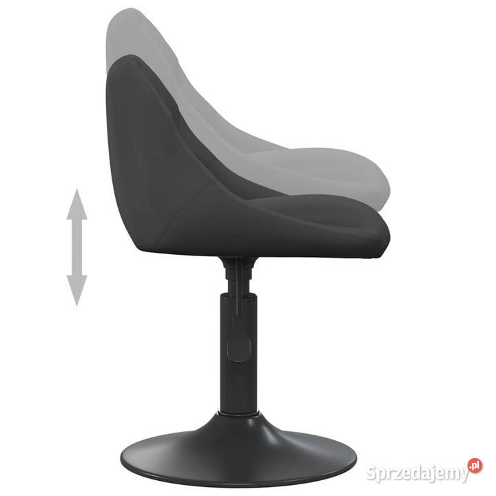 Krzesło stołowe czarne obite aksamitem WM3088810