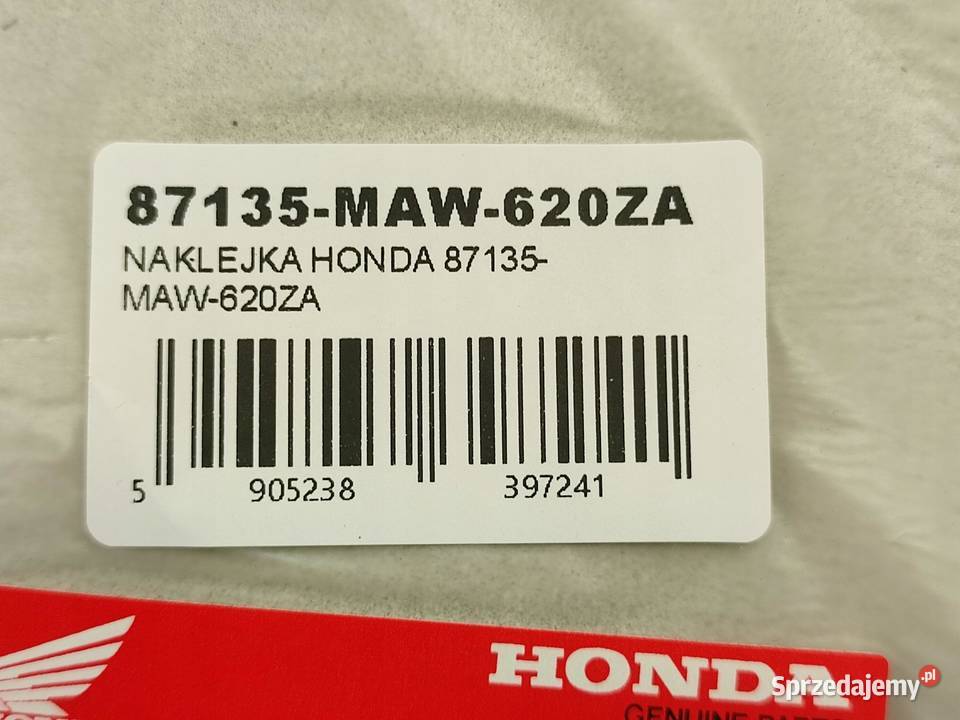 NAKLEJKA NA LEWY BOCZEK HONDA TRANSALP 600 1996 lubelskie