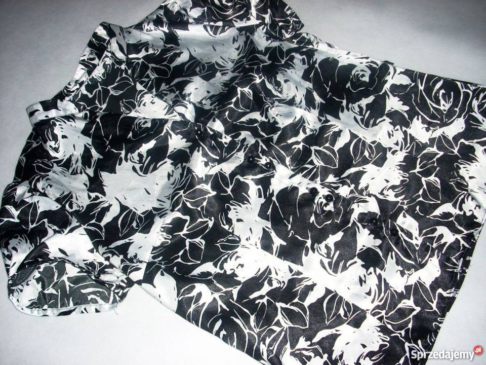 ELEGANCKA bluzka koszula Satyna stójka 42 44