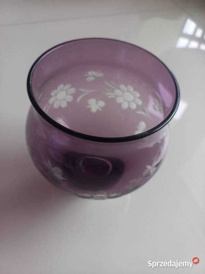 Wazon fioletowy szkło Toruń