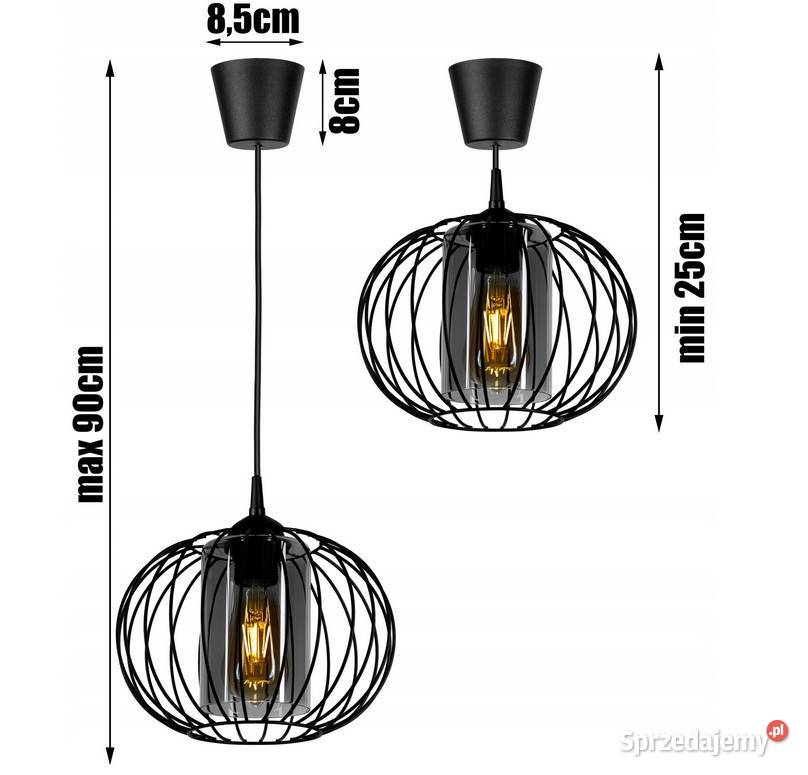 NOWOCZESNA LAMPA WISZĄCA SUFITOWA SZKŁO LOFT Choroszcz