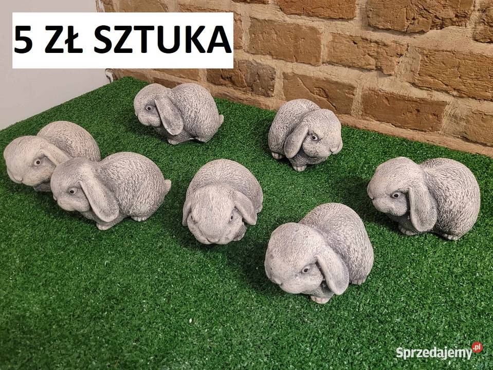 króliczek gipsowy zajączek wielkanocny królik dolnośląskie