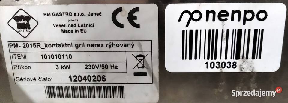 RM Gastro PM 2015R Kontakt Grill ryflowany 0 Gastronomia Kazuń Polski