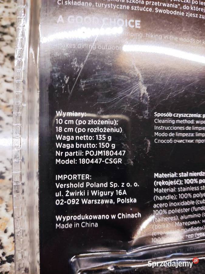 Sztućce turystyczne 4w1 z pokrowcem NOWE Głuchołazy