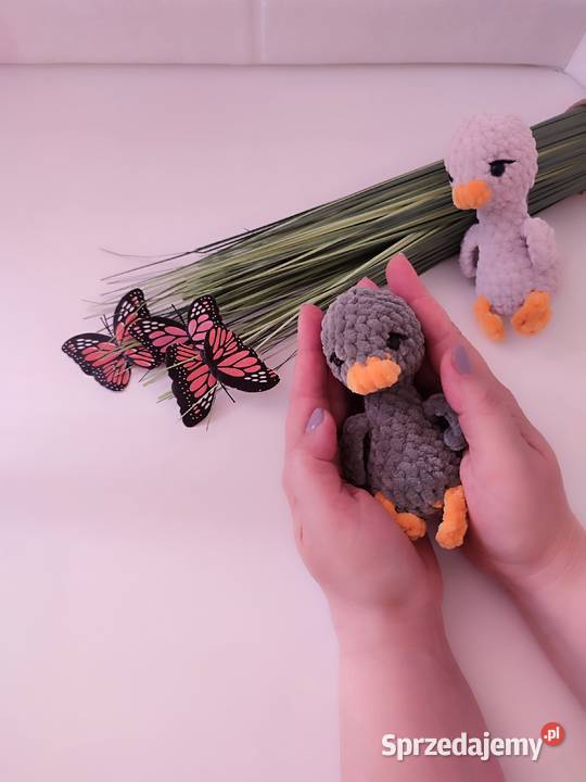 Gęś brelok na szydełku gęś zabawka maskotka Kraków sprzedam