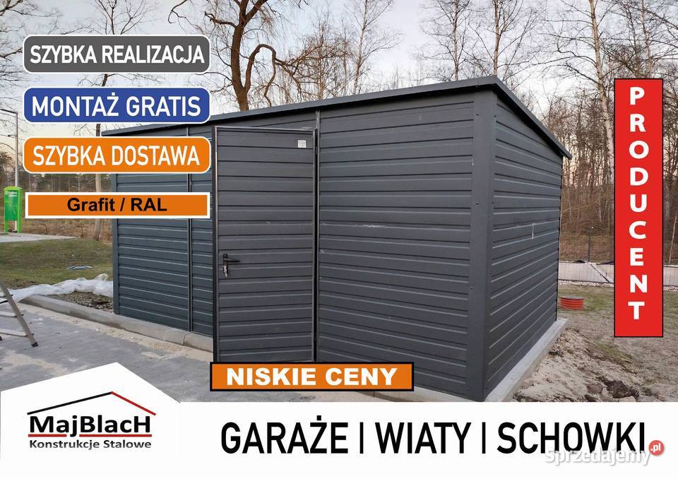 Wiata ogrodowa GARAŻ BLASZANY Domek Magazyn