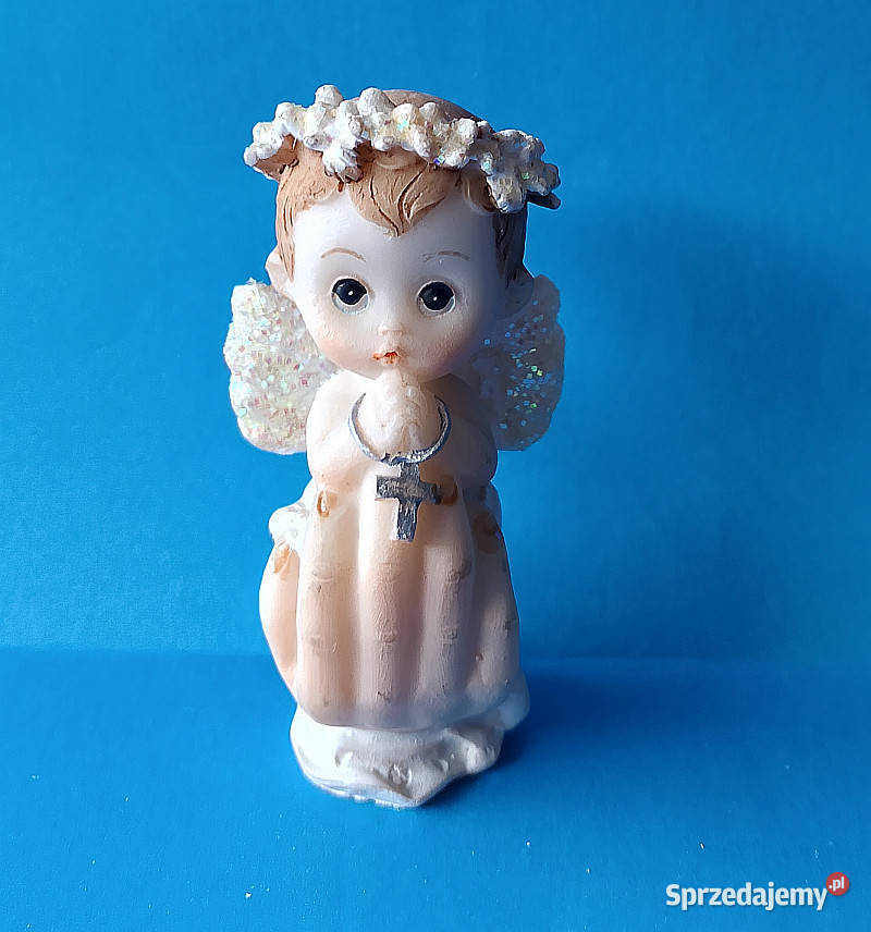 figurka ceramiczna Aniołek klęczący na dłoni Suwałki sprzedam