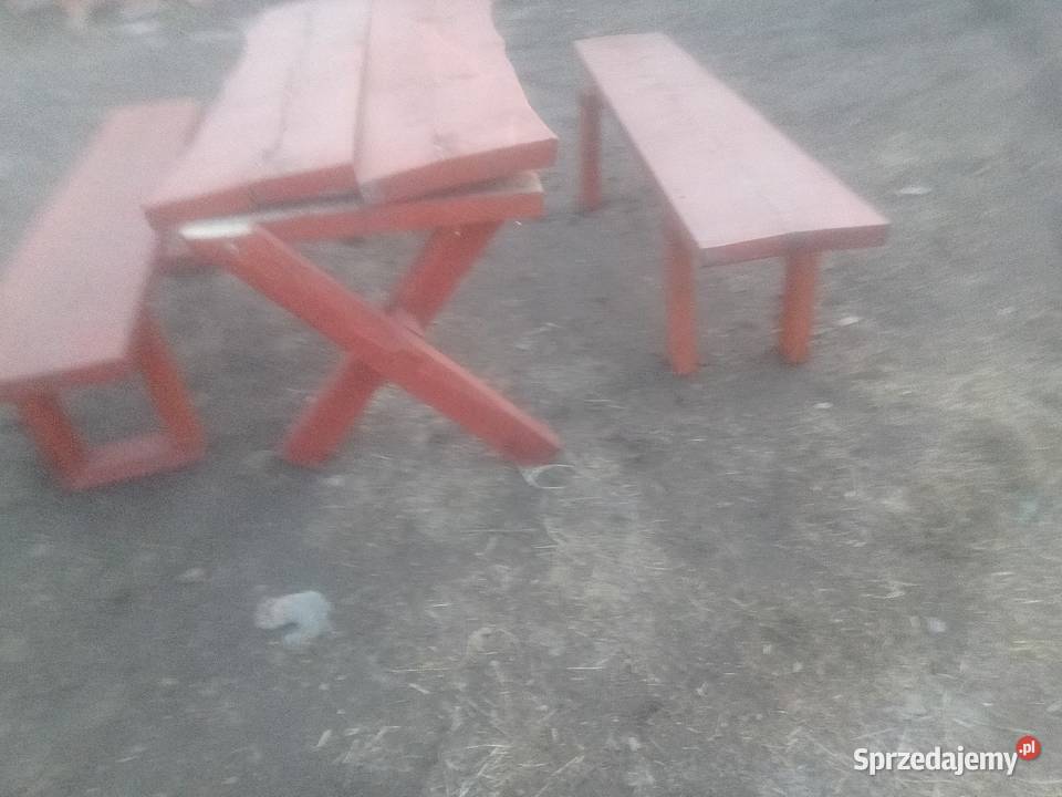 Zestaw mebli ogrodowych stół ławki na grilla Czernikowo sprzedam