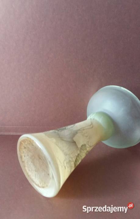 Retro Dekoracyjny Wazon Szkło Szronione pomorskie Gdańsk