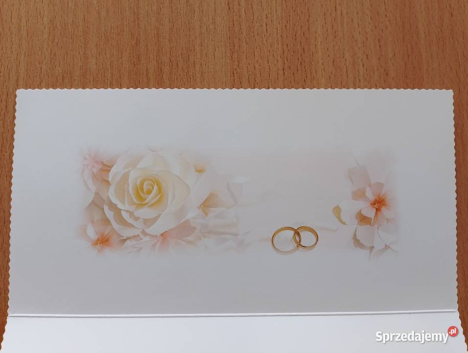 Kartka okolicznościowa z życzeniami W DNIU ŚLUBU Oborniki