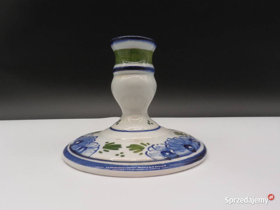 Ręcznie malowany świecznik GILDE DELFT COLOR wielkopolskie Raszków