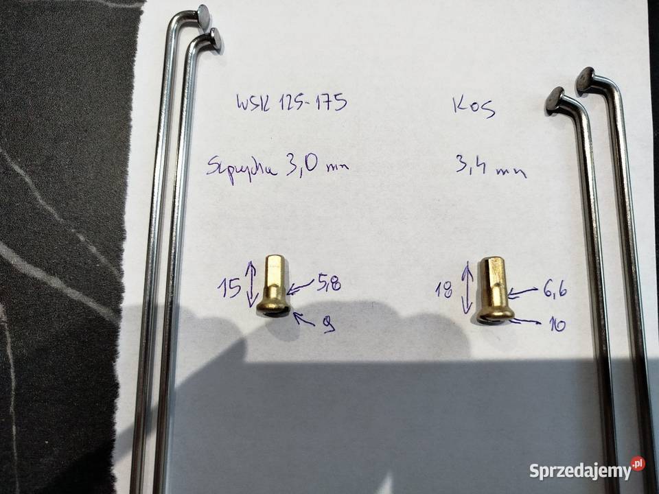 Szprychy nierdzewne wsk 125 wsk 175 wsk kos Przyłęk