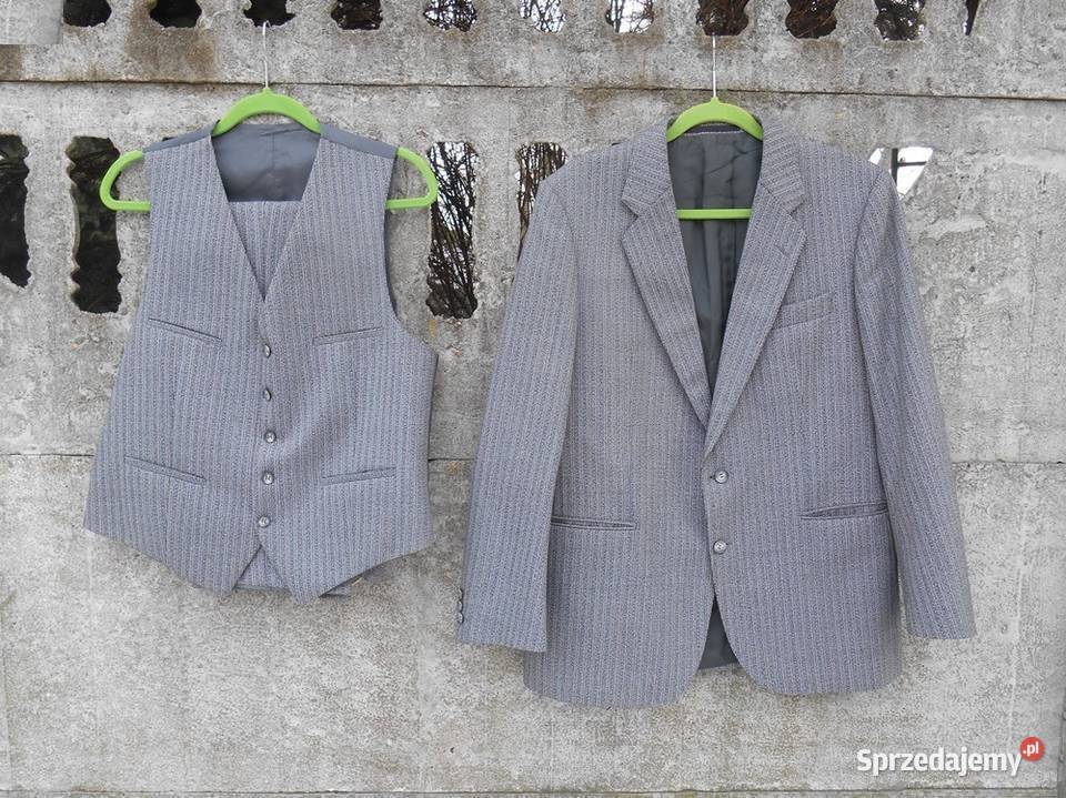 Garnitur Atelier Torino szary XL XXL 3 częściowy