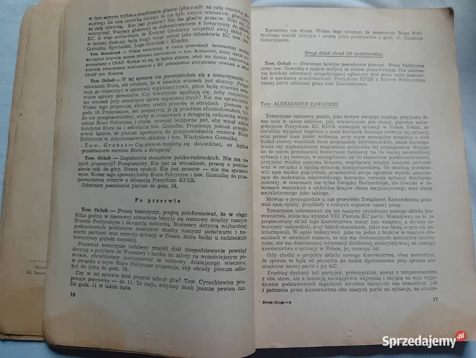 Miesięcznik Nowe Drogi 10 88 październik 1956 r wielkopolskie Koźminek sprzedam
